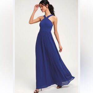 Lulu’s Air of Romance Royal Blue Maxi Dress